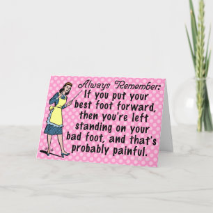 Carte Amusant Retro Meilleur Pied Démotivant
