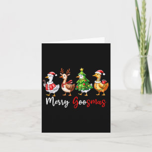 Carte Amusant Rétro Merry Goosemas Noël Silly Goose X