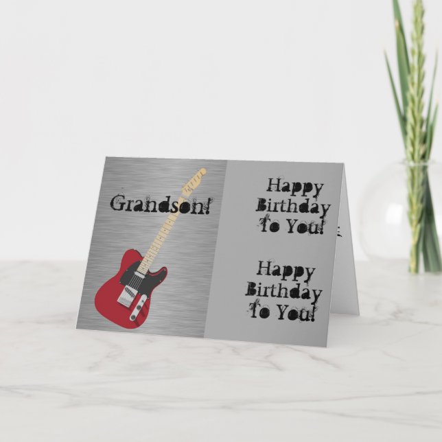 Carte Amusant, salutation d'anniversaire pour petit-fils (Devant)