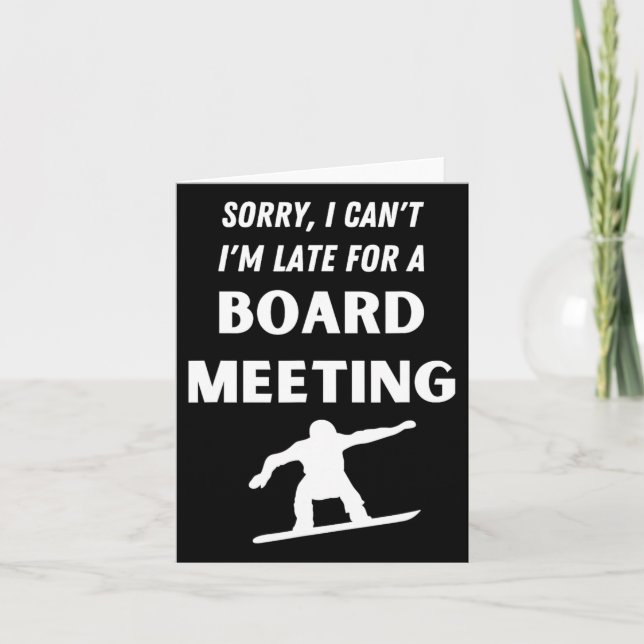 Carte Amusant Snowboard Pun Rencontre Snowboard Snowboar (Devant)