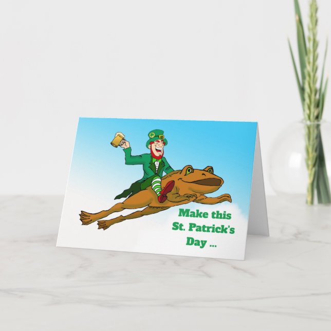 Carte Amusant St. Patrick's Day Lager que Life Leprechau (Devant)
