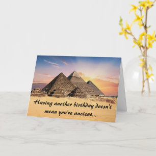 Carte Amusant sur la colline Humour Egypte Pyramides