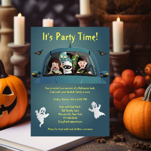 Carte Amusant Vacances en famille Halloween Nightmare In