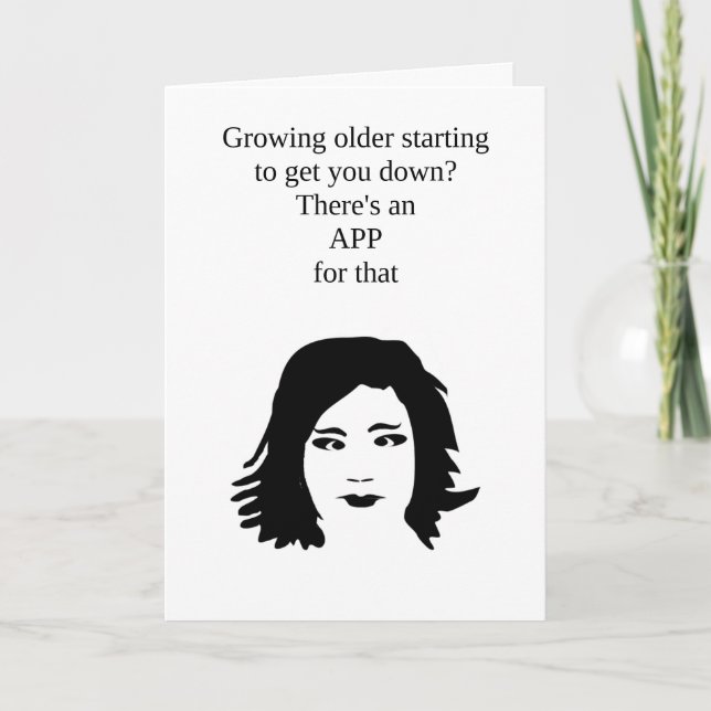 Carte Amusant vieillir heureux souhait d'anniversaire pl (Devant)