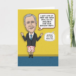 Carte Amusant Wishin' Accompli Bush Anniversaire