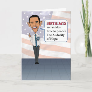 Carte Amusante audacité Obama de l'espoir