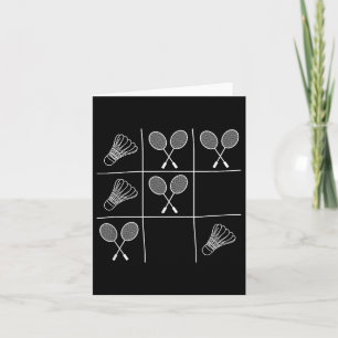 Carte Amusante Blague Badminton - Noughts Et Croix Tic-t