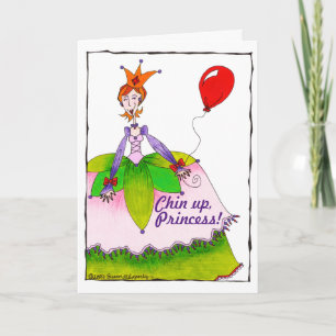 Carte Amusante Cute Chin Up Princess Cheer Up Encouragem