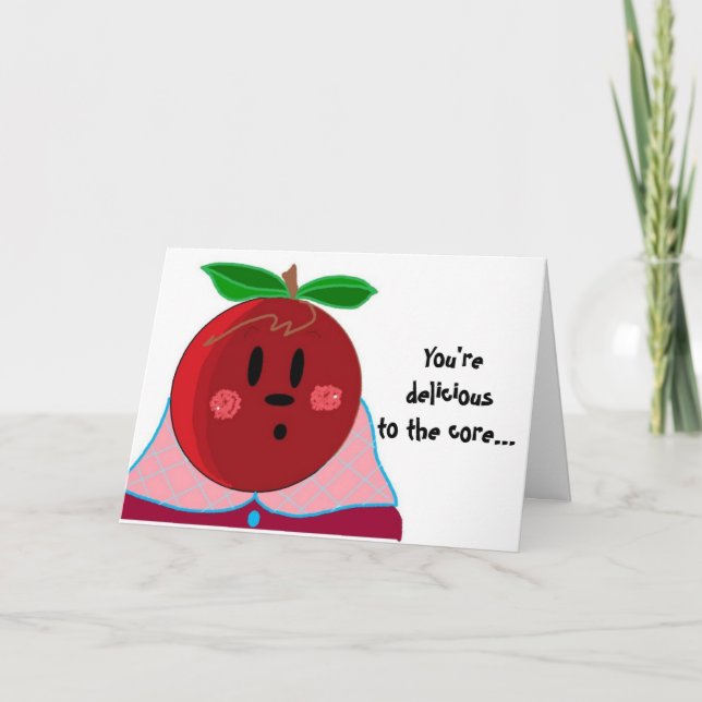 Carte Amusante Dame de la pomme Anniversaire (Devant)