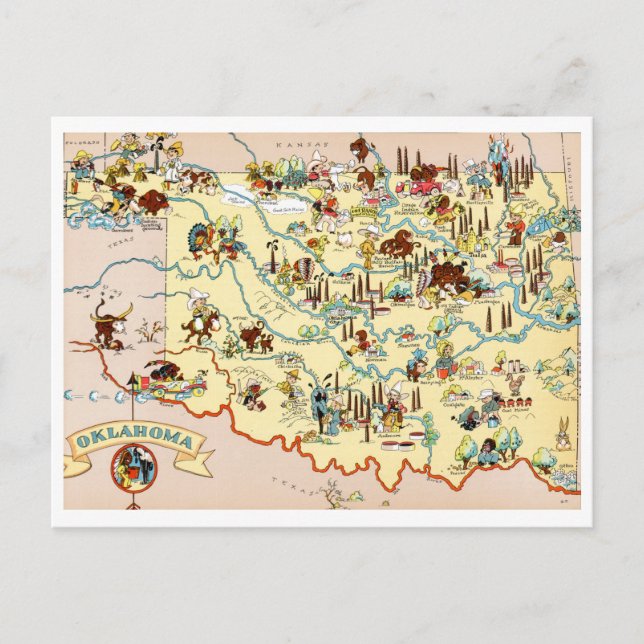 Carte amusante de l'Oklahoma (Devant)