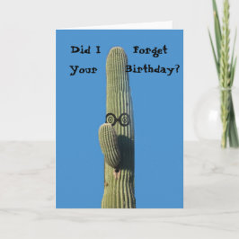 Carte Amusante fête d'anniversaire tardive