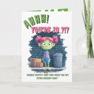 Carte Amusante Fille Zombie Anniversaire