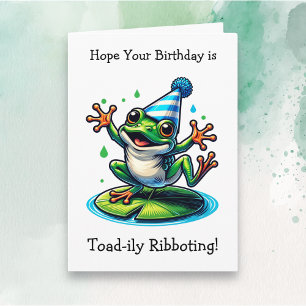 Carte Amusante Grenouille à thème Anniversaire
