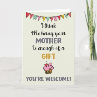 Carte amusante pour le fils ou la fille
