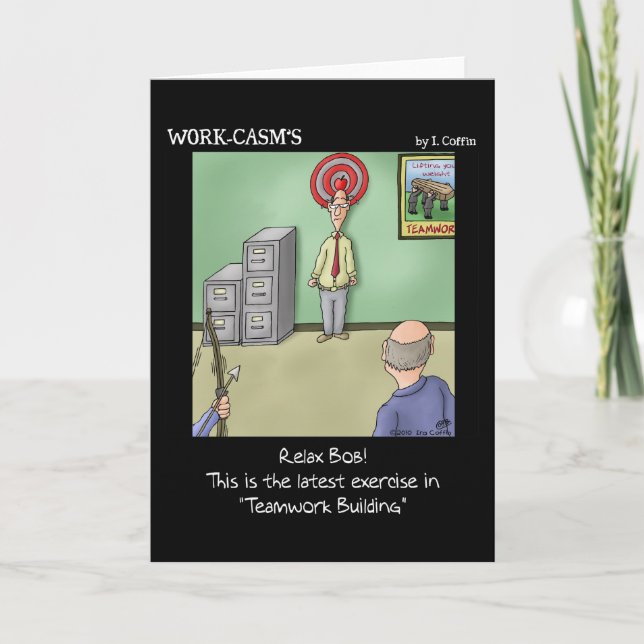 Carte amusante : Travail d'équipe (Devant)