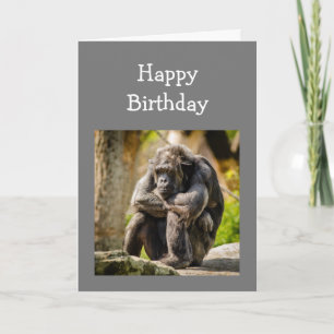 Carte Amusants Anniversaire Jeune Jadis Déprimé Gorille 