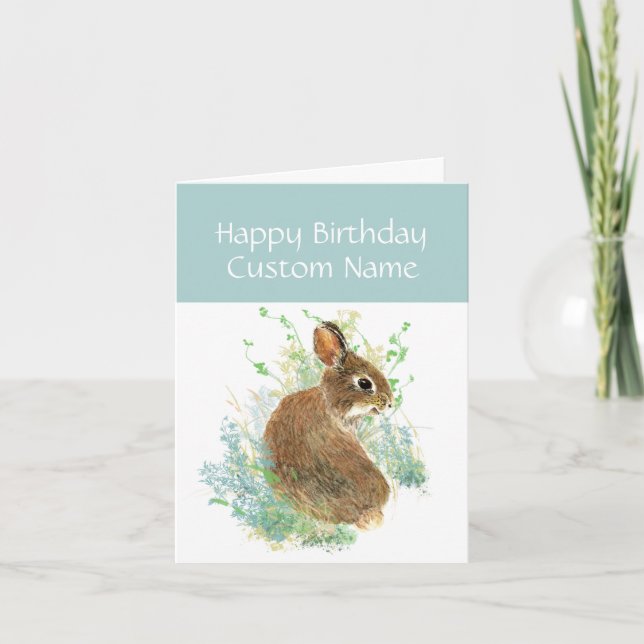 Carte Amusants Anniversaire Personnalisé Nom Mignonne La (Devant)