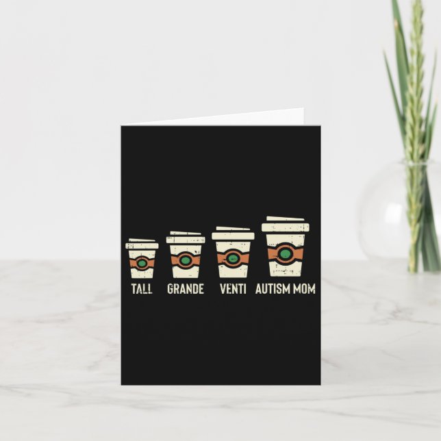 Carte Amusants Autisme Maman Coffee Sensibilisation Fête (Devant)