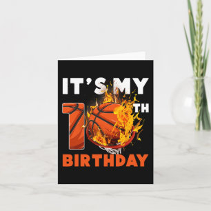 Carte Amusants C'est mon 10e anniversaire 10 ans Basketb