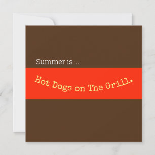 Carte Amusants Chiens Chauds Brown Orange Sur L'Invitati