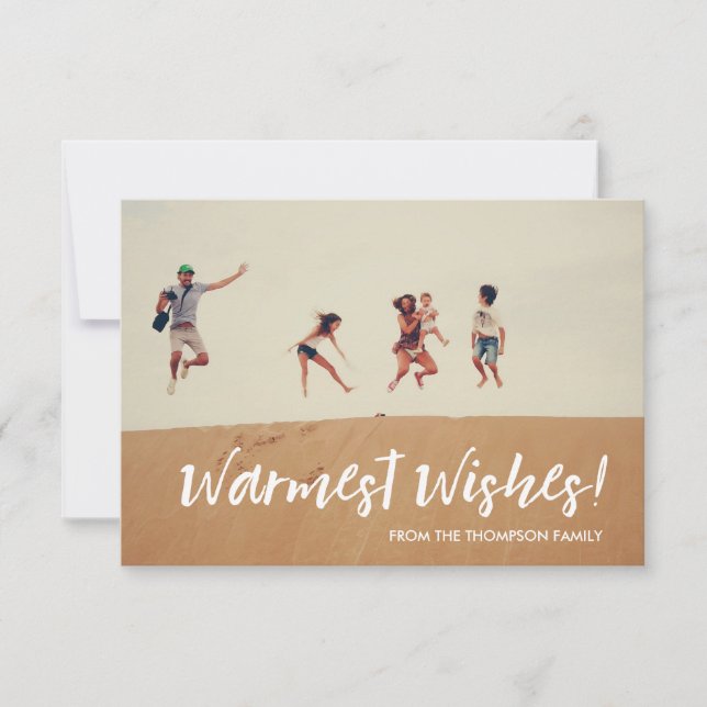 Carte Amusants les plus chauds souhaits de vacances Phot (Devant)