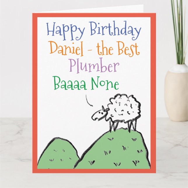 Carte Amusants Moutons Design Joyeux Anniversaire à un p (Devant)