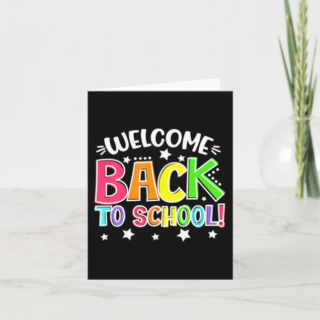 Carte Amusants Premier jour de l'école Professeur Bienve (Devant)