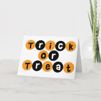 Carte Amusement de Halloween de des bonbons ou un sort