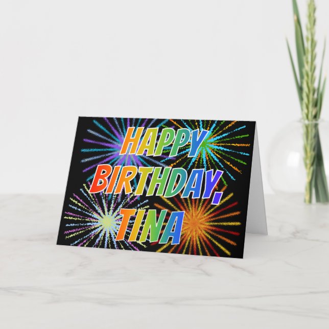 Carte Amusement "JOYEUX ANNIVERSAIRE " de "TINA" de (Devant)