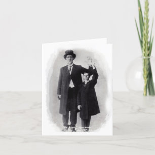 CARTE AMUSEMENT !  UN BONJOUR GÉANT ! GÉANT DE CIRQUE DE