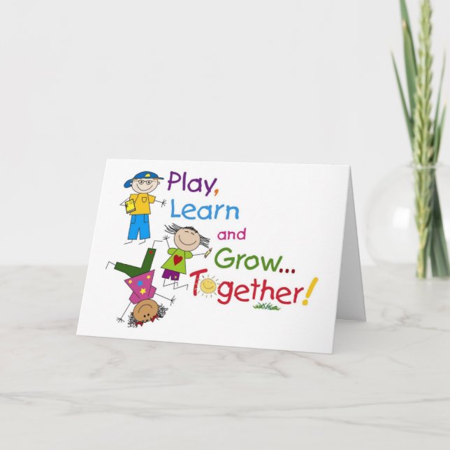 Carte AMUSEZ-VOUS POUR VOTRE "1er JOUR DE MATERNELLE" (Devant)