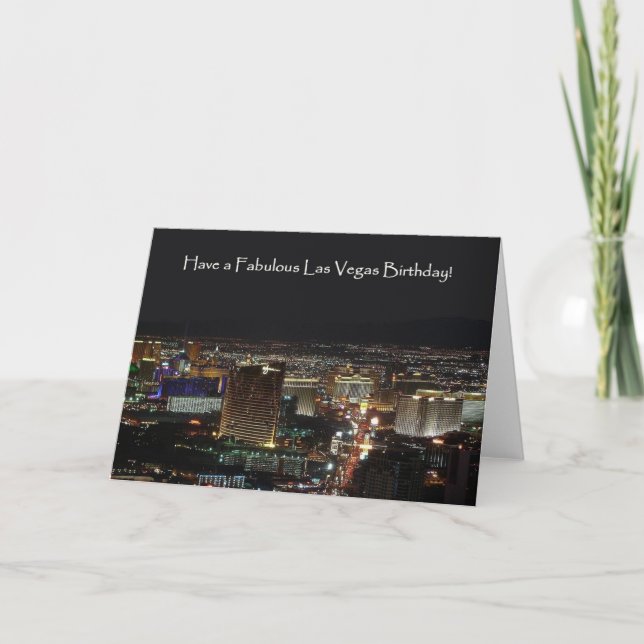 Carte Amusez-vous un Fabuleux anniversaire à Las Vegas ! (Devant)