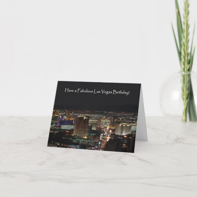 Carte Amusez-vous un Fabuleux anniversaire à Las Vegas ! (Devant)