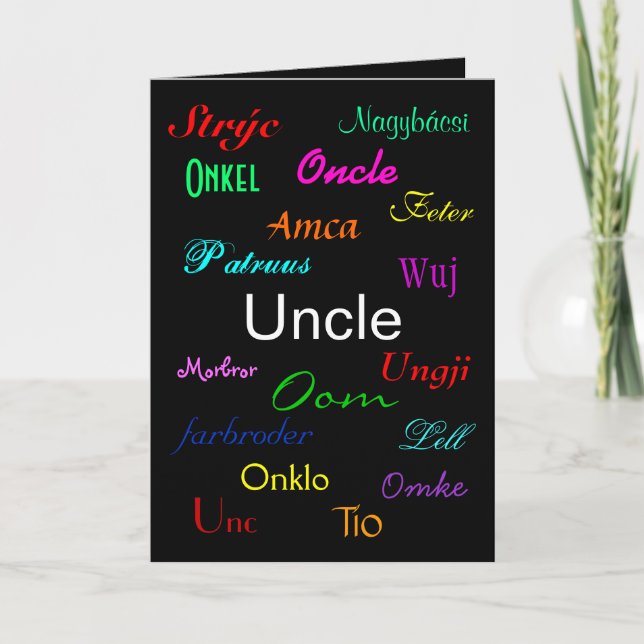 Carte "An Uncle's Birthday I" - Personnalisable (Devant)