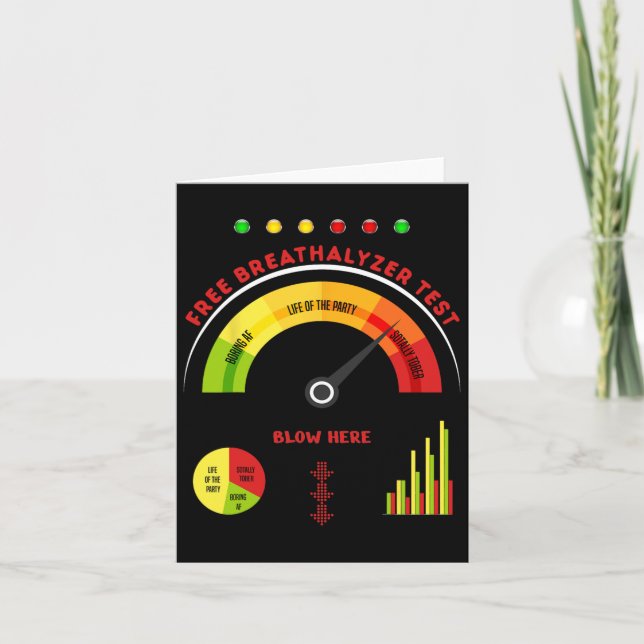 Carte Analyseur d'haleine de déguisement d'Halloween pou (Devant)