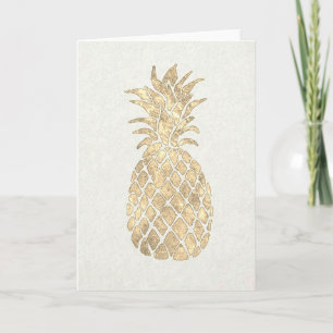 Carte ananas à feuille d'or