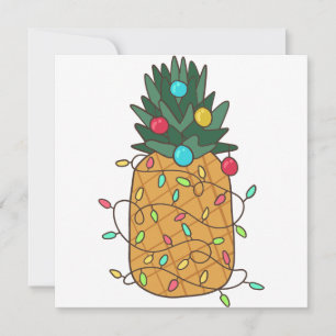 Carte Ananas de Noël tropical