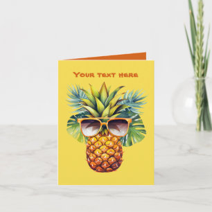 Carte Ananas de plage mignon ajouter du texte