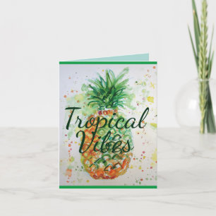 Carte Ananas Fruit Alimentation Vibes Tropical Orange Ci