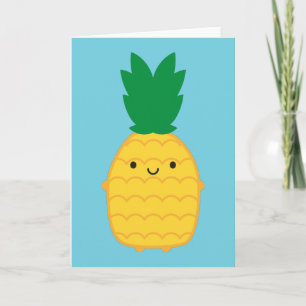 Carte Ananas Kawaii