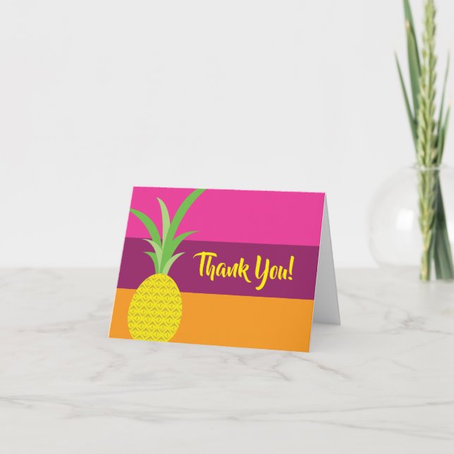 Carte Ananas mignonne Été 1er Anniversaire Thème (Devant)