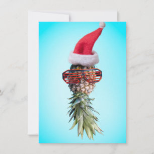 Carte Ananas Tropical Père Noël