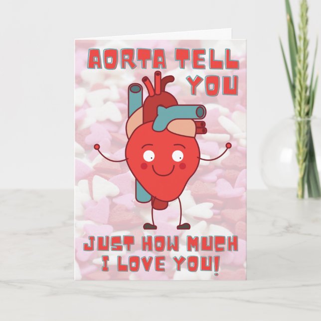 Carte Anatomie Coeur Funny Valentine Card (Devant)