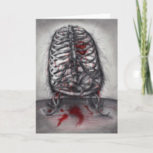Carte Anatomie de cage vide Horreur gothique Cage thorac