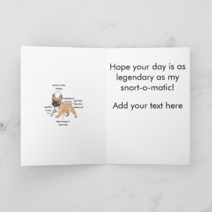 Carte Anatomie personnalisée d'un bouledogue français