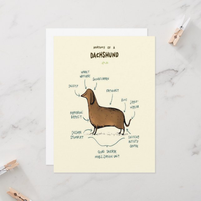 Carte Anatomy | Dog lovers (Devant/Arrière en situation)