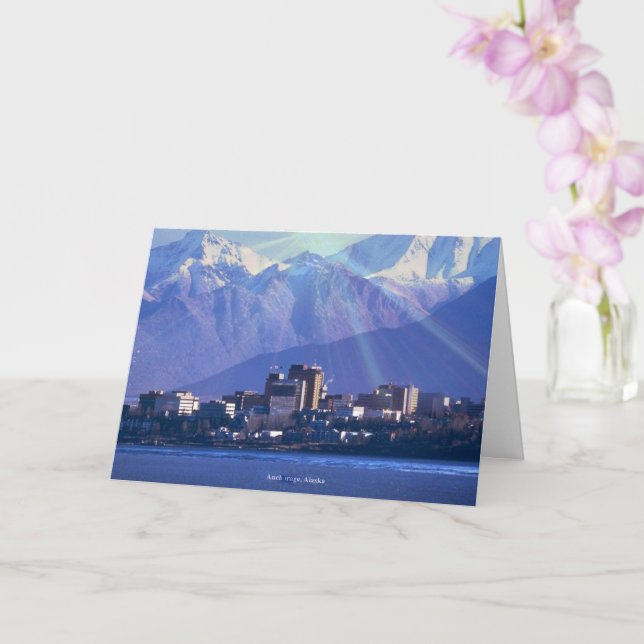 Carte Anchorage Alaska Anniversaire spécial célébrations (Orchidée)