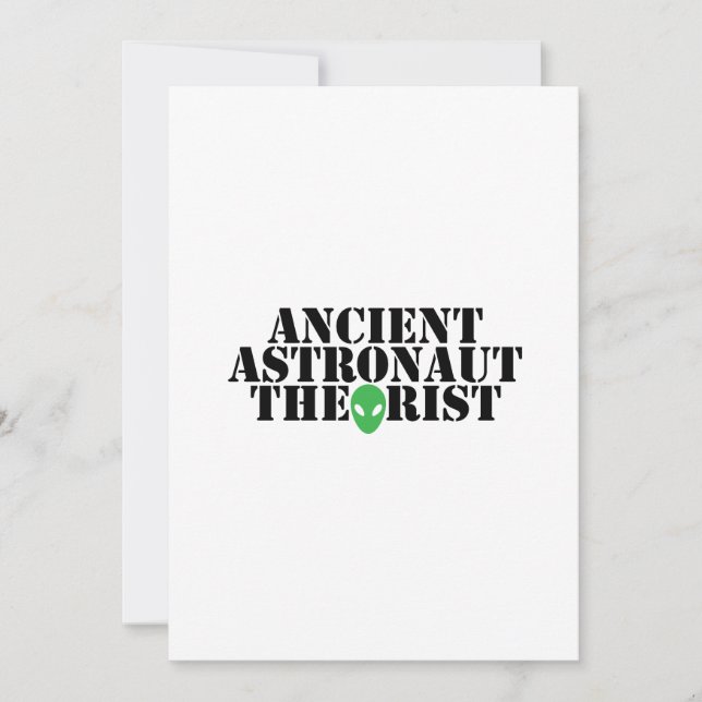 Carte Ancien astronaute théoricien Alien Amusant Anniver (Devant)