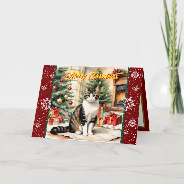 Carte Ancien Noël belle collection de vacances (Devant)