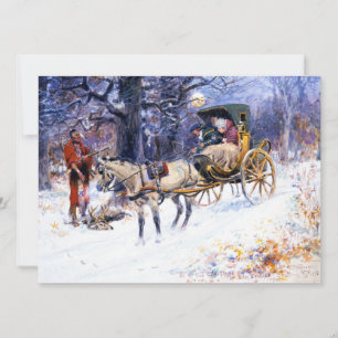 Carte Ancien Noël en Nouvelle-Angleterre (par Charles Ru